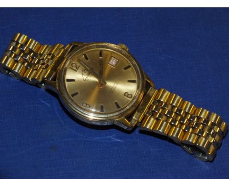 A GENTS VINTAGE MONDAINE 25 JEWELS AUTOMATIC WRIST WATCH
