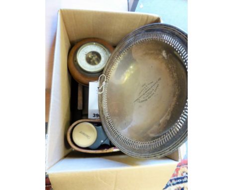 A mixed lot of collectables to include a silver plated tazza with Guernsey inscription ' Grand Harve Regatta, presented by Th