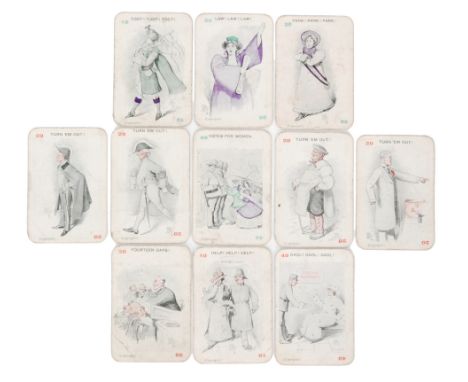 An early 20th Century part set of playing cards from the card game Panko or Votes for Women 'The Great Card Game Suffragists 