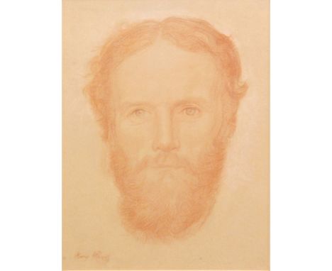 HENRY A.PAYNE, RBSA (1868-1939) - 'Portrait of Richard 'Dick' Stubington', sanguine chalk drawing on buff paper, signed, fram