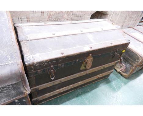 Vintage dome topped travel trunk 