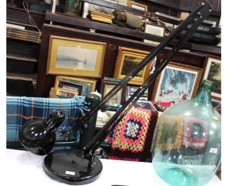 Large industrial style adjustable floor standing lamp, 160 cm long