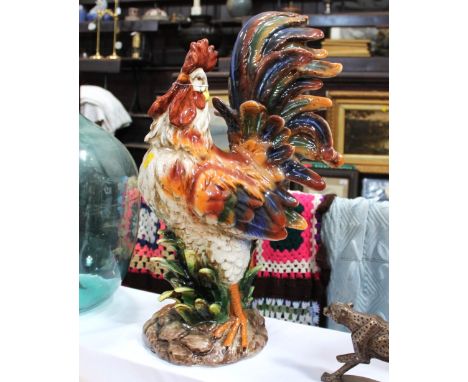 Large ceramic cockerel, 60 cm high