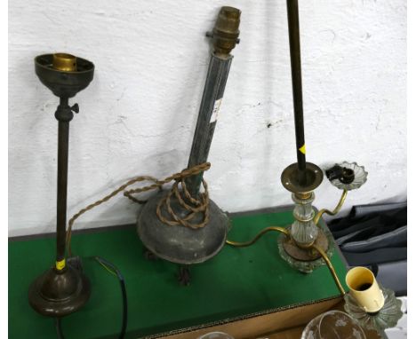 Three vintage light fittings 