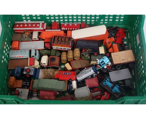 One tray containing a quantity of various white metal, resin and plastic kit built commercial vehicles and saloons, mixed sca