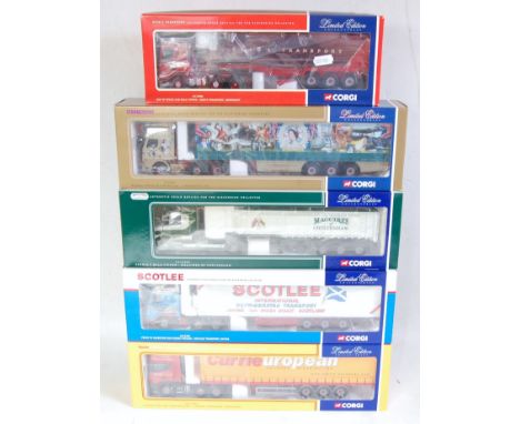 Five various boxed as issued Corgi 1/50 scale Hauliers of Renown road transport diecasts, five examples to include Ref. Nos. 