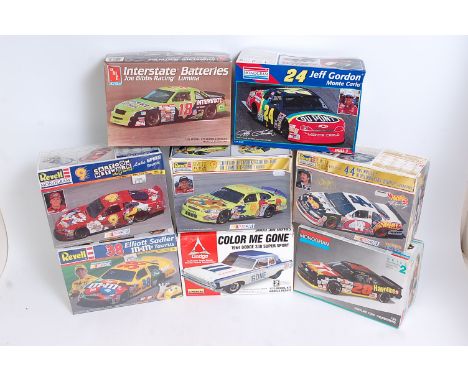 Eight various boxed 1/24 and 1/25 scale plastic Highspeed Racing and Monte Carlo Racing Classic Car kits mixed manufactures, 