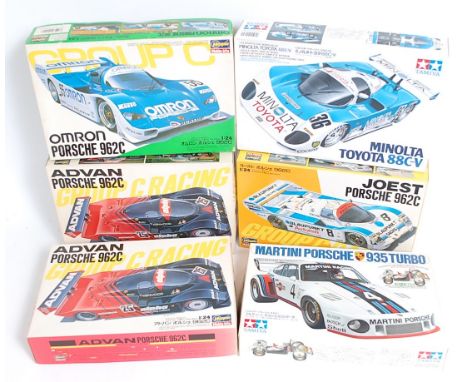 11 various boxed as issued Tamiya and Hasegawa 1/24 scale Classic Car and Highspeed Racing Plastic kits to include a Tamiya Z