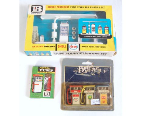 A Britains Models No. 4260 garage forecourt pump stand and lighting set, appears complete, in the original window box, togeth
