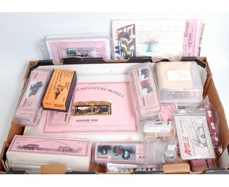 One tray containing a large quantity of various Langley Models and Matador models, white metal classic car and amusements kit