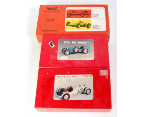 Three various boxed South Eastern Finecast and Wills Finecast 1/24 scale white metal classic car kits to include 1962/63 BRM,