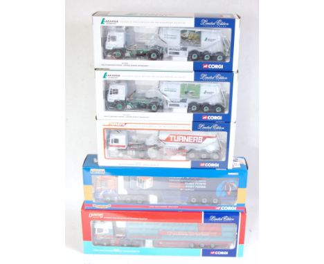 A Corgi 1/50 scale limited edition Hauliers of Renown diecast group, five boxed as issued examples to include Ref. Nos. CC120