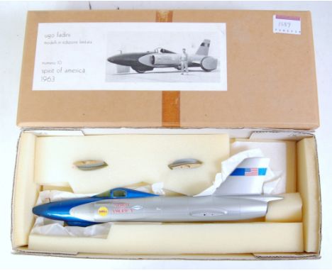 A Ugo Fadini 1/43 scale factory hand built resin model of a Spirit of America 1963 Landspeed record car, appears as issued in