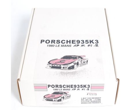 A Model Car Product of Japan LMP 1/24 scale resin classic car kit for a Porsche 935 K3 1980 Le Mans racing car, as produced b