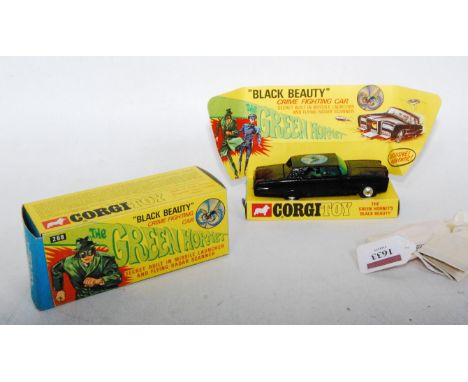 A Corgi Toys No. 268 The Green Hornets Black Beauty comprising of black body with spun hubs, green glazing and hornet transfe