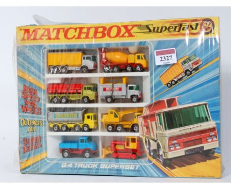 A Matchbox Superfast No. G4 commercial truck superset comprising of eight various commercial vehicles, all housed in the orig