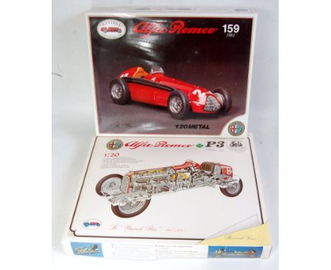 Two Revival of Italy 1/20 scale boxed white metal and diecast classic car kits to include an Alfa Romeo 159 1951 together wit