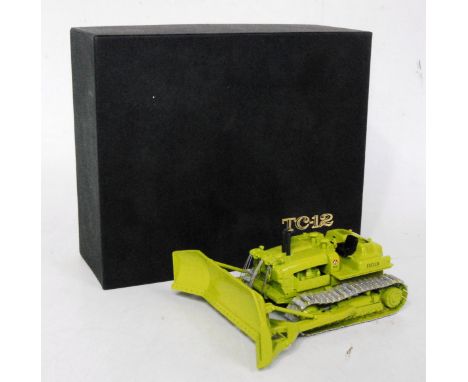 A Black Rat Models 1/48 scale white metal factory built model of a Euclid TC12 twin dozer with cable coal blade, limited edit