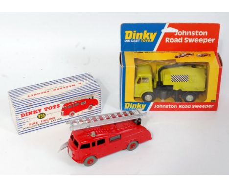 A Dinky Toys boxed diecast group to include No. 449 Johnston road sweeper, and No. 955 fire engine with extending ladder, bot