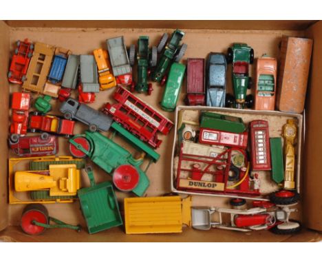 One tray containing a quantity of various loose and playworn Matchbox, Dinky Toys and Corgi Toy diecasts , to include a Match