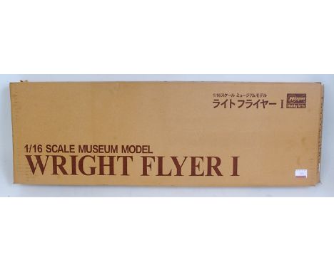 A Hasegawa 1/16 scale museum model of a Wright Flyer 1 The First Powered Flight Aircraft 17th December 1903 multi media kit, 