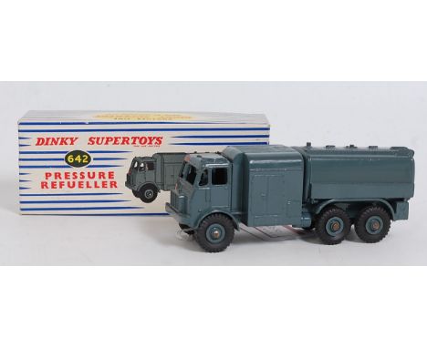 A Dinky Toys No. 642 RAF pressure refueller comprising RAF blue body with matching hubs and RAF roundel to bonnet, housed in 