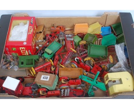 A quantity of various loose Britains Dinky Toys, Vintage Elite and other farming and civilian diecast models to include a Bri