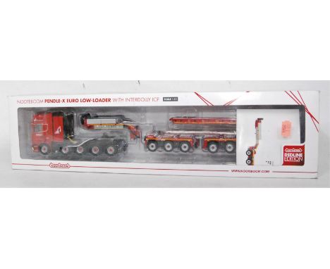 A WSI Models Product No. 02-1382 Nooteboom Scania R6 Topline 10x4 tractor unit, with a Euro-Pendal X low loader with interdol