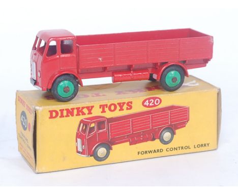 Dinky Toys, 420, Forward Control Lorry, red body with red chassis, green hubs, in the original all card box with correct colo