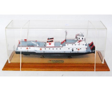 A Classic Construction Models CCM 1/186 scale factory built presentation model of an Ohio River large pusher tug, named MV Mi