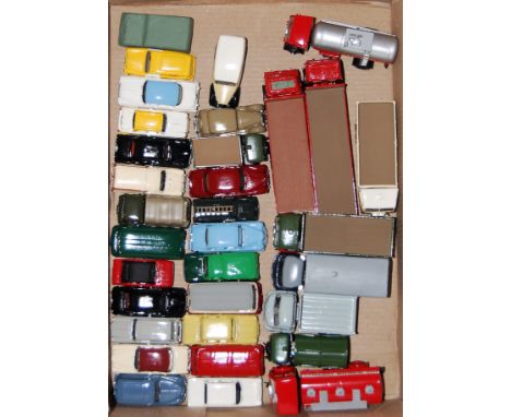 One tray containing a quantity of various white metal and kit built 1/76 scale classic cars and commercial vehicles, mixed ex