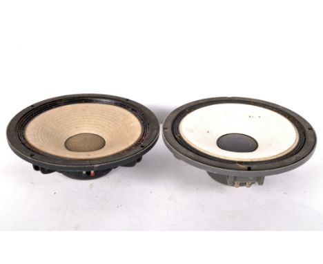 A JBL Professional Series speaker and a JBL Signature Speaker, the first model number 2213, serial number 80880, Impedance 8 