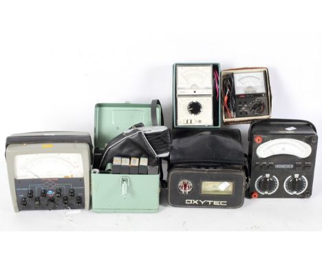 An Oxytec GOA 40D oxygen deficiency alarm, an Avometer 8, a Drager Multi Gas Detector set in original box and with instructio