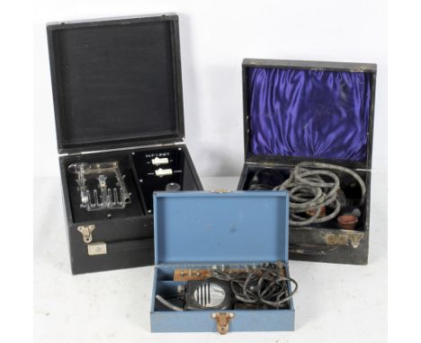 Three vintage massage tools, comprising a Burgess industrial model 'Vibro-tool', G.&amp;C. Massage Vibrator, no.D.M.75 and a 