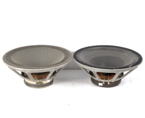 A vintage Vega speaker, with metal frame, diameter 47cm, together with another similar example, diameter 46cm
