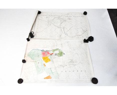 A collection of large Ordnance Survey maps of the local area, some printed c.1885 by the Ordnance Survey Office, Southampton,