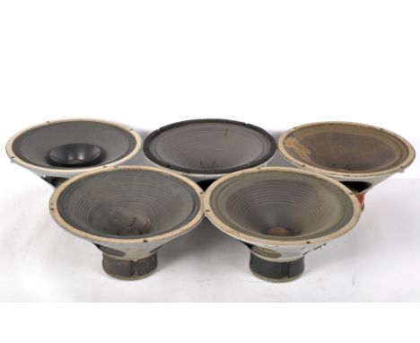Five 1940s &amp; 1950s Goodman Industries loudspeakers, including a acoustical type no. R22, approximately 28cm diameter, tog