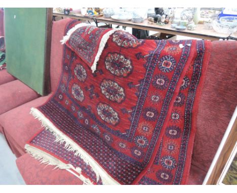 Two vintage rugs and similar prayer mat