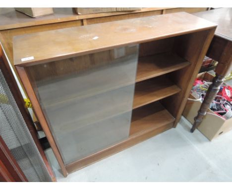 A vintage sapele bookcase