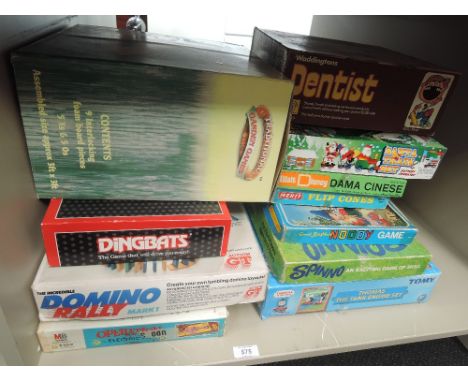 A selection of modern and vintage games including Operation, Dentist, Domino etc