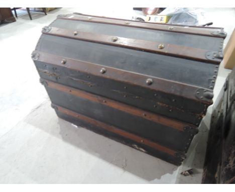 A vintage dome top trunk
