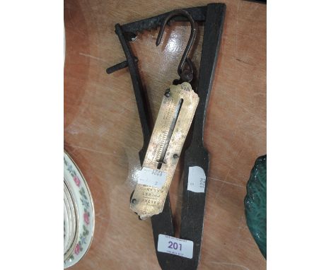 A vintage Salter pocket balance and castrators?