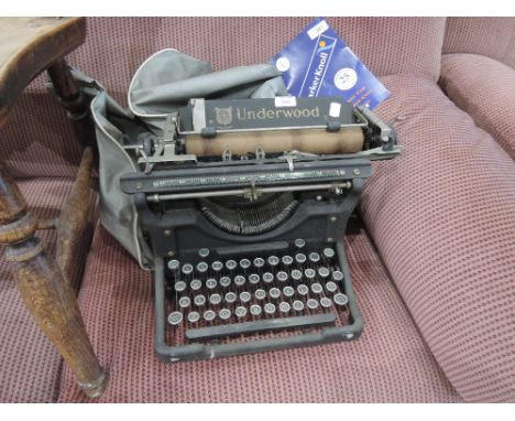 A vintage Underwood typewriter