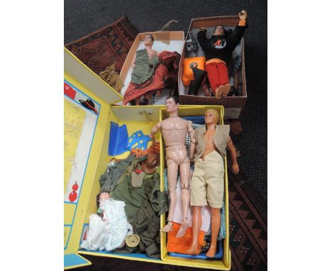 A selection of Action men and accessories including Pallitoy, Mattel etc