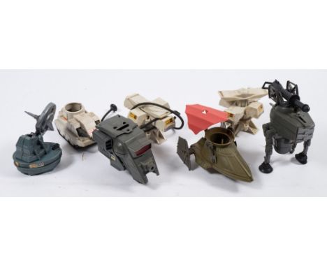 A group of Kenner/Palitoy Star Wars vehicles and accessories:, including four 'Mini-rigs'