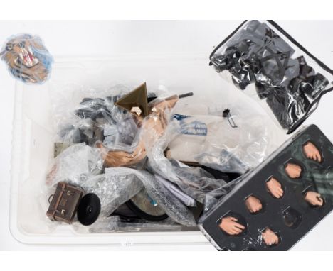 A small collection of various 1/6th and 1/4th scale figure accessories:, (a lot)