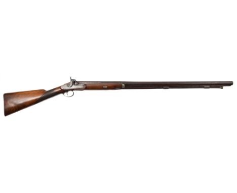 A 19th century single barrel percussion cap sporting gun by Blanks, Romford:, the 36 inch two stage barrel signed to the top 