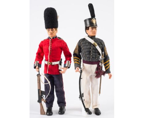 An Action Man flock hair Grenadier Guard and Dress Marine:, (2)