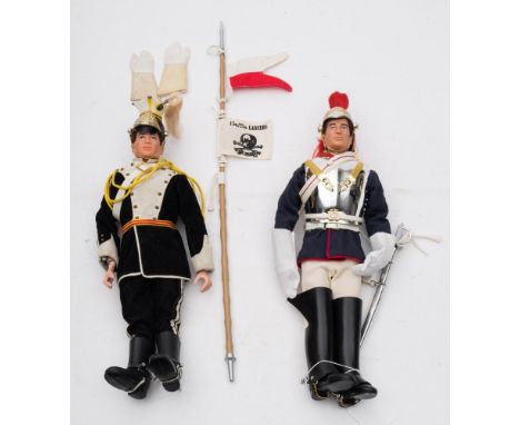 Two Action Man flock hair figures The Blues & Royals and 17th/21st Lancers:, (2)