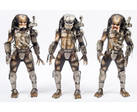 Three Neca 1/4th scale 'Predator' figures in original boxes.: